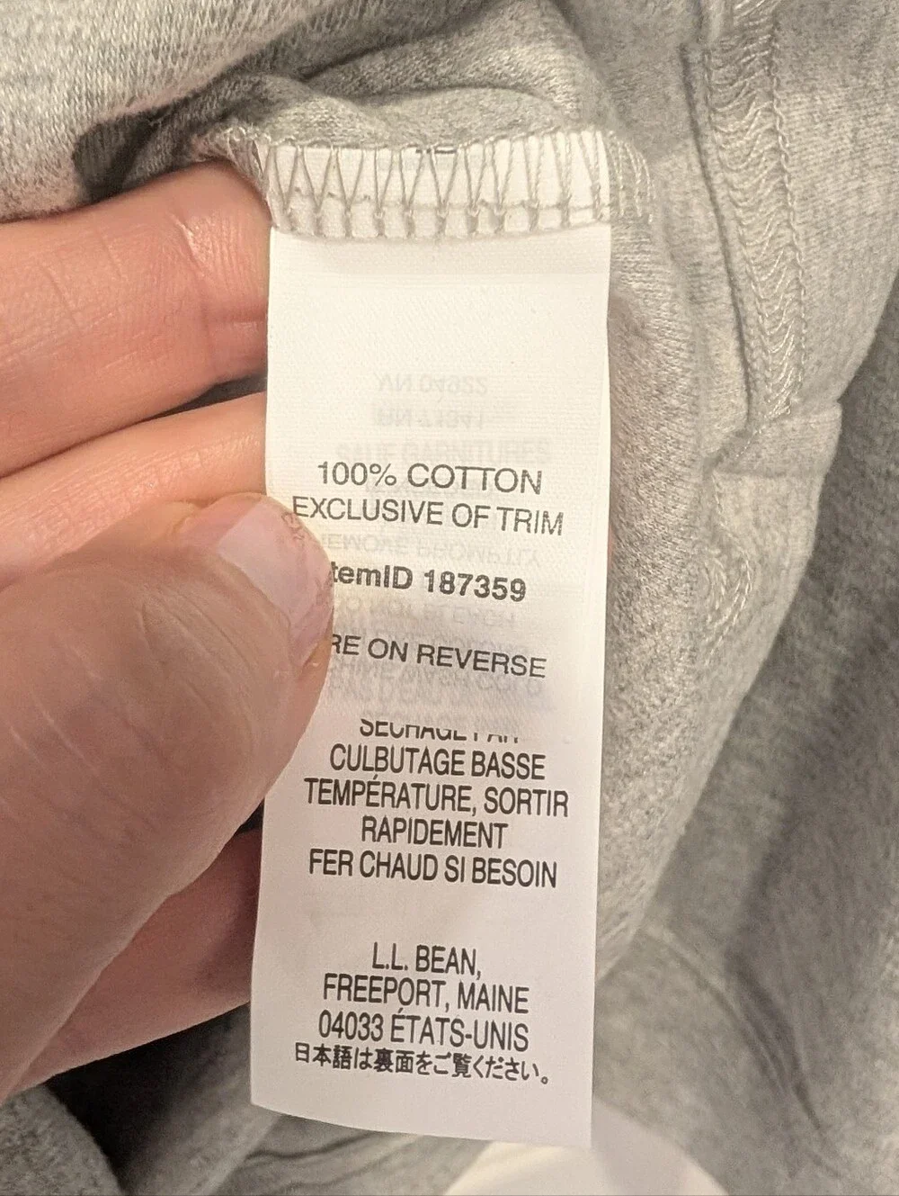 L.L. Bean Men XL Tall Carefree Unshrinkable Mockneck Turtleneck Shirt Gray